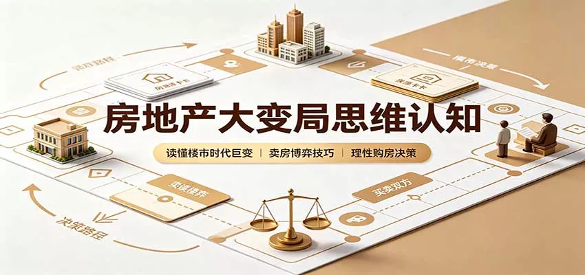 房地产大变局思维认知：读懂楼市时代巨变，卖房博弈技巧，理性购房决策兼职项目|网络创业|Ai项目| 网赚项目 | 网络创业 | AI 实战 | 副业兼职找项目_兼职创业_自媒体创业_流量变现