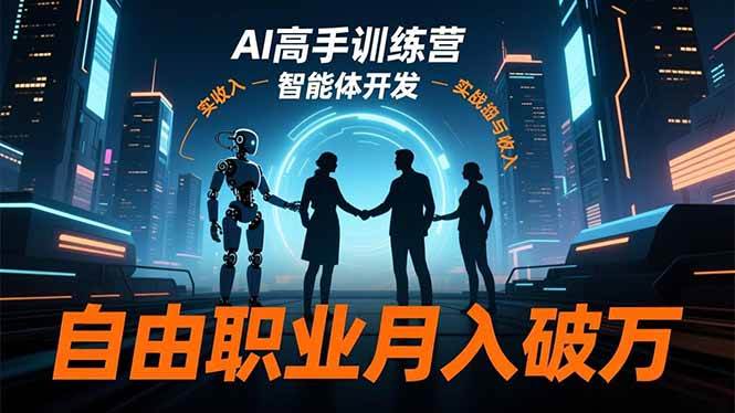 (16602期)AI高手训练营3.0,ChatGPT,Midjourney,智能体开发,自由职业月入破万兼职项目|网络创业|Ai项目| 网赚项目 | 网络创业 | AI 实战 | 副业兼职找项目_兼职创业_自媒体创业_流量变现