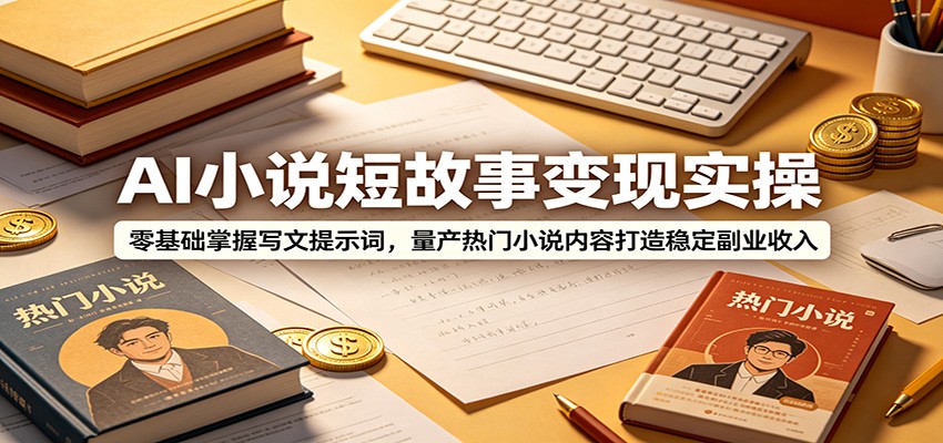 AI小说短故事变现实操：零基础掌握写文提示词，量产热门小说内容打造稳定副业收入兼职项目|网络创业|Ai项目| 网赚项目 | 网络创业 | AI 实战 | 副业兼职找项目_兼职创业_自媒体创业_流量变现