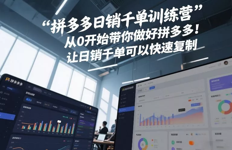 拼多多日销千单训练营,从0开始带你做好拼多多,让日销千单可以快速复制(更新26年7月)兼职项目|网络创业|Ai项目| 网赚项目 | 网络创业 | AI 实战 | 副业兼职找项目_兼职创业_自媒体创业_流量变现