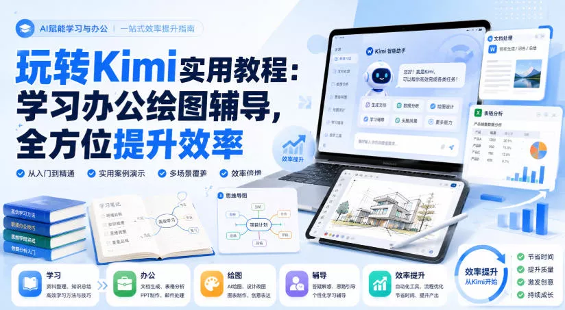 玩转Kimi实用教程：学习办公绘图辅导，全方位提升效率兼职项目|网络创业|Ai项目| 网赚项目 | 网络创业 | AI 实战 | 副业兼职找项目_兼职创业_自媒体创业_流量变现