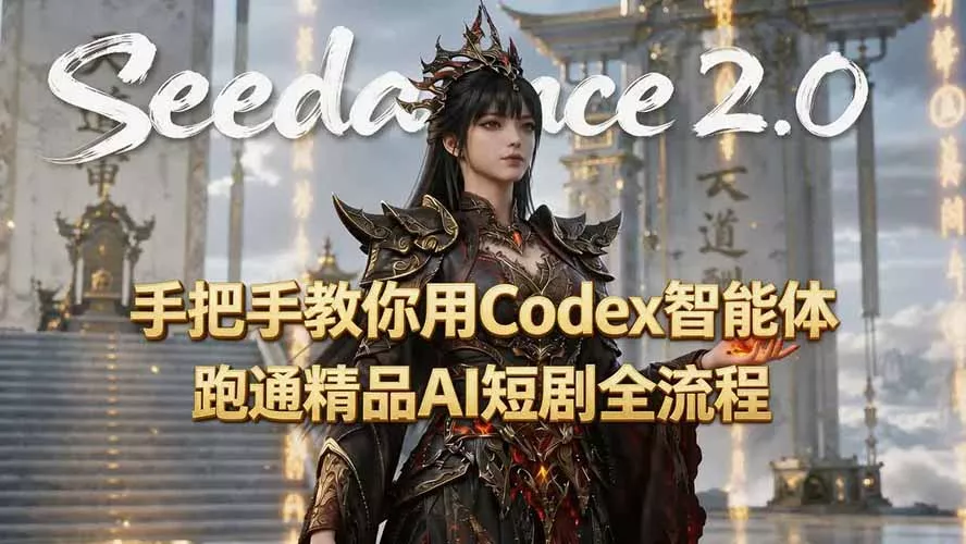 手把手教你用Seedance2.0+Codex智能体跑通精品AI短剧全流程(附3种skill技能兼职项目|网络创业|Ai项目| 网赚项目 | 网络创业 | AI 实战 | 副业兼职找项目_兼职创业_自媒体创业_流量变现