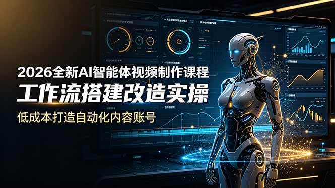 （19127期）2026全新AI Codex智能体视频制作课程，工作流搭建改造实操，低成本打造自动化内容账号兼职项目|网络创业|Ai项目| 网赚项目 | 网络创业 | AI 实战 | 副业兼职找项目_兼职创业_自媒体创业_流量变现