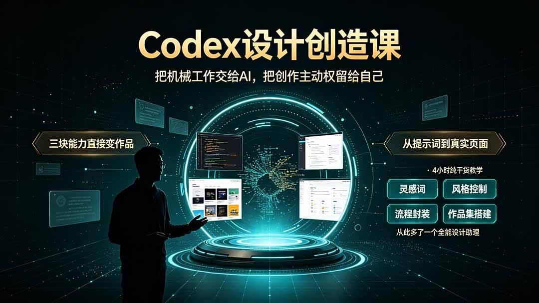 (19362期)Codex设计创造课-2期,小白也能掌握的Codex设计创造技巧,把机械工作交给AI,把创作主动权留给自己兼职项目|网络创业|Ai项目| 网赚项目 | 网络创业 | AI 实战 | 副业兼职找项目_兼职创业_自媒体创业_流量变现