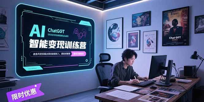 (15389期)AI智能变现训练营,ChatGPT写作变现,电影解说制作,图文带货方法论兼职项目|网络创业|Ai项目| 网赚项目 | 网络创业 | AI 实战 | 副业兼职找项目_兼职创业_自媒体创业_流量变现