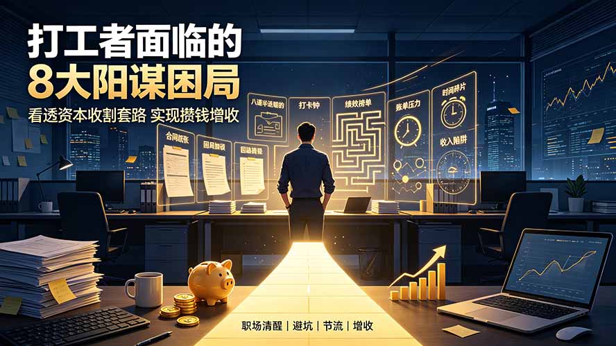 付费文章:打工者面临的8大阳谋困局,看透资本收割套路实现攒钱增收兼职项目|网络创业|Ai项目| 网赚项目 | 网络创业 | AI 实战 | 副业兼职找项目_兼职创业_自媒体创业_流量变现