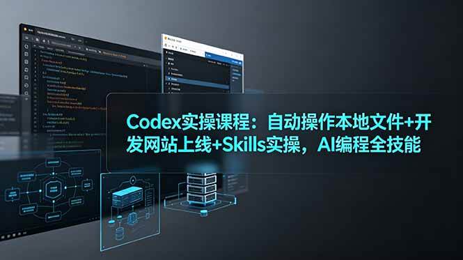 (19009期)Codex实操课程:自动操作本地文件+开发网站上线+Skills实操,AI编程全技能兼职项目|网络创业|Ai项目| 网赚项目 | 网络创业 | AI 实战 | 副业兼职找项目_兼职创业_自媒体创业_流量变现