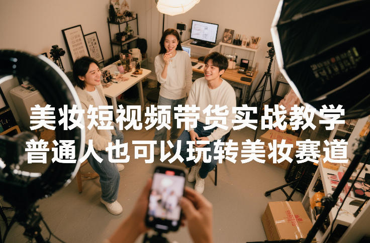 美妆短视频带货实战教学,普通人也可以玩转美妆赛道兼职项目|网络创业|Ai项目| 网赚项目 | 网络创业 | AI 实战 | 副业兼职找项目_兼职创业_自媒体创业_流量变现